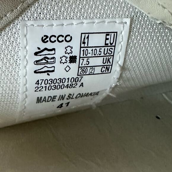 s-l400.jpg ECCO Street Tray Leather Sneakers White Size 41 EUR 10-10.5 US